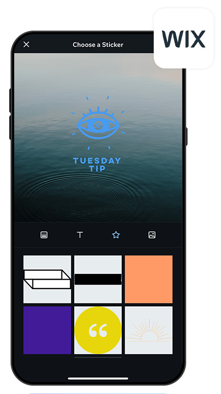 UI of Wix Logo Maker